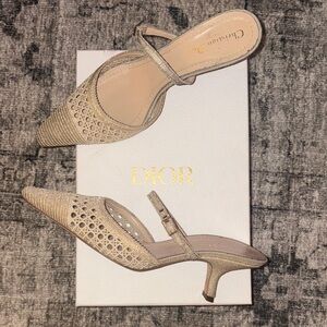 Dior Beige Mesh Women's Heels